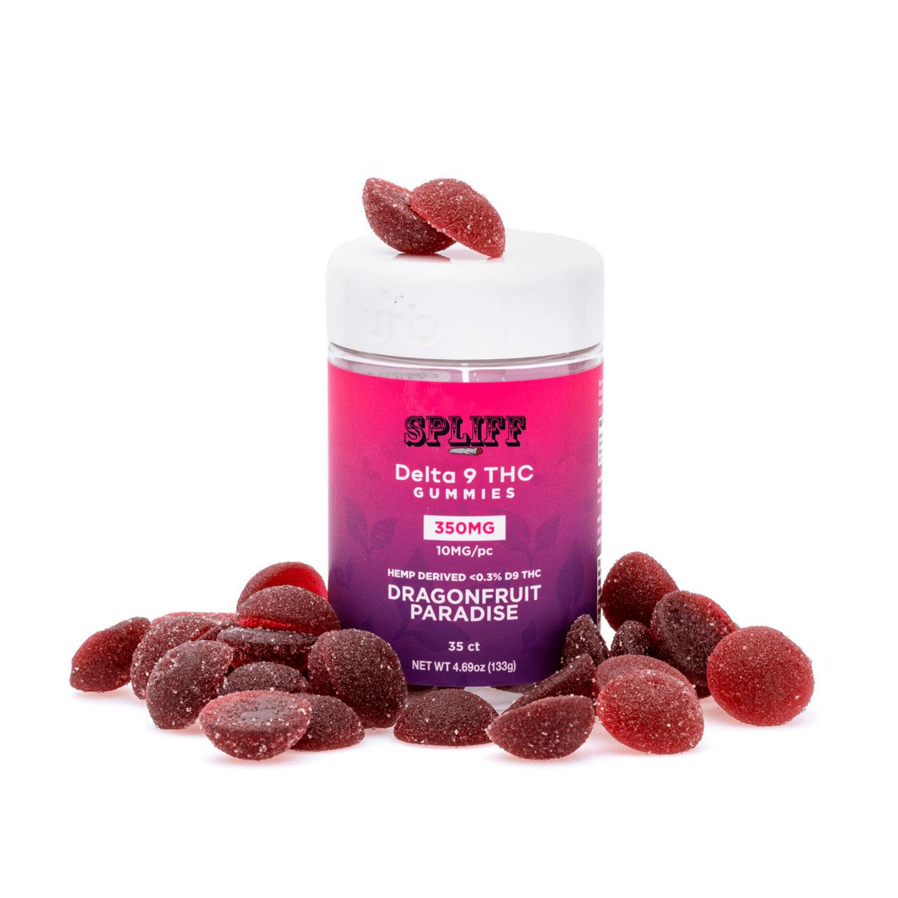 SPLIFF Delta 9 THC Gummies – Dragonfruit Paradise (350 mg Total Delta 9 THC)