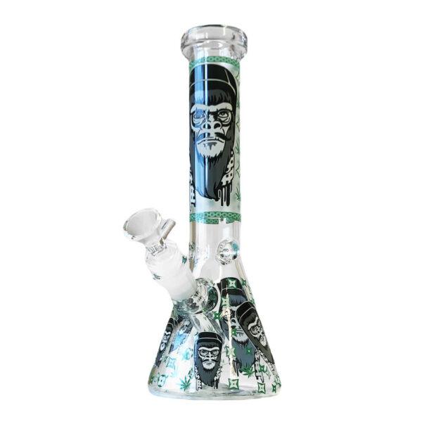 Green Gorilla Glas Bong Glow in the Dark